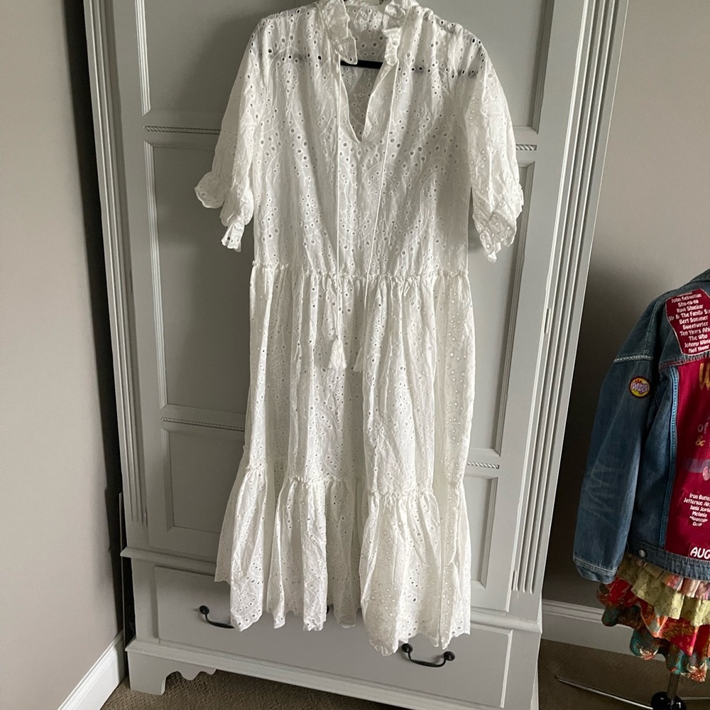 White eyelet dress